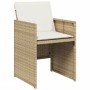 9-teiliges Garten-Esszimmer-Set mit Kissen synthetisches Rattan beige von vidaXL, Gartensets - Ref: Foro24-3277689, Preis: 70...