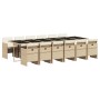 Set comedor de jardín con cojines 13 pzas ratán sintético beige de vidaXL, Conjuntos de jardín - Ref: Foro24-3277713, Precio:...