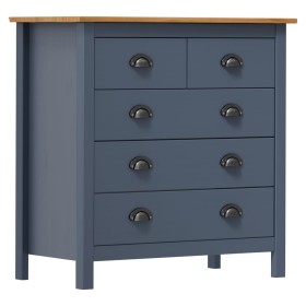 Hill bedside table solid gray pine wood 79x40x80 cm by vidaXL, Sideboards - Ref: Foro24-288917, Price: 118,25 €, Discount: %