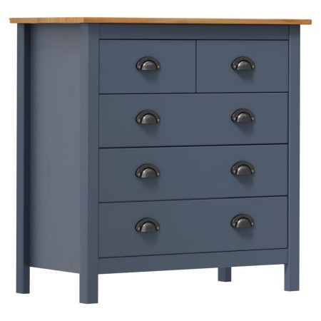 Hill bedside table solid gray pine wood 79x40x80 cm by vidaXL, Sideboards - Ref: Foro24-288917, Price: 118,34 €, Discount: %