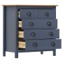 Hill bedside table solid gray pine wood 79x40x80 cm by vidaXL, Sideboards - Ref: Foro24-288917, Price: 118,34 €, Discount: %