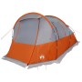 Tienda de camping con túnel 4 personas impermeable gris naranja de vidaXL, Tiendas de campaña - Ref: Foro24-94633, Precio: 15...