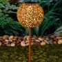 Hi Lámpara LED solar de jardín forma esférica metal marrón 18 cm de HI, Iluminación de exterior - Ref: Foro24-435249, Precio:...