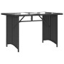 Garden table with black PE rattan glass surface 110x68x70 cm by vidaXL, Garden tables - Ref: Foro24-366350, Price: 93,97 €, D...