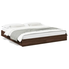 Cama con cajones madera ingeniería marrón roble 180x200 cm de vidaXL, Camas y somieres - Ref: Foro24-3280642, Precio: 176,99 ...