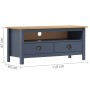 Hill TV stand made of solid gray pine wood 110x40x47 cm by vidaXL, TV Furniture - Ref: Foro24-288925, Price: 95,32 €, Discoun...