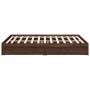 Oak brown engineered wood bed with drawers 160x200 cm by vidaXL, Beds and slatted bases - Ref: Foro24-3280649, Price: 191,99 ...