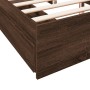 Oak brown engineered wood bed with drawers 160x200 cm by vidaXL, Beds and slatted bases - Ref: Foro24-3280649, Price: 191,99 ...