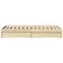 Cama con cajones madera ingeniería roble Sonoma 90x200 cm de vidaXL, Camas y somieres - Ref: Foro24-3280680, Precio: 140,34 €...