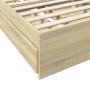 Sonoma oak engineered wood bed with drawers 90x200 cm by vidaXL, Beds and slatted bases - Ref: Foro24-3280680, Price: 138,61 ...