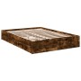 Cama con cajones madera de ingeniería roble ahumado 140x190 cm de vidaXL, Camas y somieres - Ref: Foro24-3280689, Precio: 176...