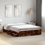 Smoked oak engineered wood bed with drawers 140x190 cm by vidaXL, Beds and slatted bases - Ref: Foro24-3280689, Price: 176,53...