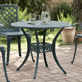 Garden table, green cast aluminum, Ø90x75 cm by vidaXL, Garden tables - Ref: Foro24-4002810, Price: 213,24 €, Discount: %