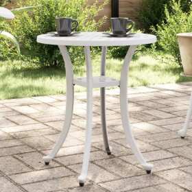 Weißer Gartentisch aus Aluminiumguss Ø48x53 cm von vidaXL, Gartentische - Ref: Foro24-4002825, Preis: 59,99 €, Rabatt: %