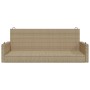 Banco columpio de ratán sintético beige 119x56x48 cm de vidaXL, Bancos de jardín - Ref: Foro24-365628, Precio: 117,99 €, Desc...