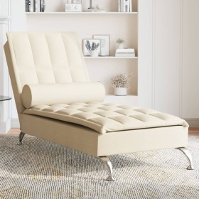 Massage divan sofa with cream fabric cushion by vidaXL, Daybeds - Ref: Foro24-379448, Price: 141,99 €, Discount: %