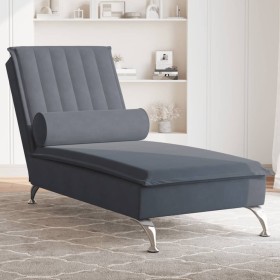 Massage chaise lounge sofa with dark gray velvet cushion by vidaXL, Daybeds - Ref: Foro24-379460, Price: 126,77 €, Discount: %