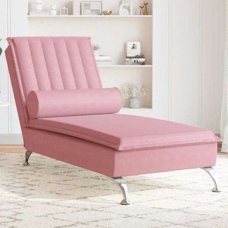 Massage chaise lounge sofa with pink velvet cushion by vidaXL, Daybeds - Ref: Foro24-379462, Price: 138,11 €, Discount: %