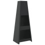 Chimenea de exterior con leñero y diseño de torre acero negro de vidaXL, Chimeneas - Ref: Foro24-4005750, Precio: 147,33 €, D...