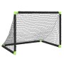 Portería de fútbol infantil plegable negra 90x64x64 cm de vidaXL, Porterías de fútbol - Ref: Foro24-4008438, Precio: 41,68 €,...