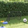 Portería de fútbol infantil plegable negra 90x64x64 cm de vidaXL, Porterías de fútbol - Ref: Foro24-4008438, Precio: 41,68 €,...