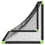 Portería de fútbol infantil plegable negra 90x64x64 cm de vidaXL, Porterías de fútbol - Ref: Foro24-4008438, Precio: 41,68 €,...