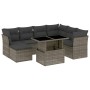 Set of garden sofas and cushions 8 pieces synthetic rattan gray by vidaXL, Garden sets - Ref: Foro24-3266760, Price: 549,72 €...