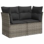 Set of garden sofas and cushions 8 pieces synthetic rattan gray by vidaXL, Garden sets - Ref: Foro24-3266760, Price: 549,72 €...