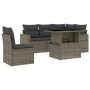 Set de muebles de jardín 6 pzas y cojines ratán sintético gris de vidaXL, Conjuntos de jardín - Ref: Foro24-3267280, Precio: ...