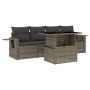 Garden sofa set with 5-piece synthetic rattan gray cushions by vidaXL, Garden sets - Ref: Foro24-3267730, Price: 381,45 €, Di...