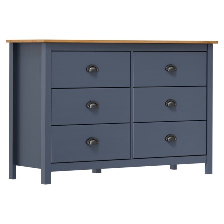 Hill bedside table solid gray pine wood 125x40x80 cm by vidaXL, Sideboards - Ref: Foro24-288985, Price: 181,10 €, Discount: %