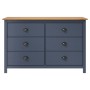 Hill bedside table solid gray pine wood 125x40x80 cm by vidaXL, Sideboards - Ref: Foro24-288985, Price: 181,10 €, Discount: %