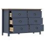 Hill bedside table solid gray pine wood 125x40x80 cm by vidaXL, Sideboards - Ref: Foro24-288985, Price: 181,10 €, Discount: %