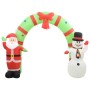 Arco de Navidad inflable Papá Noel y muñeco de nieve LED 223 cm de vidaXL, Luces de Navidad - Ref: Foro24-289303, Precio: 126...