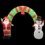 Arco de Navidad inflable Papá Noel y muñeco de nieve LED 223 cm de vidaXL, Luces de Navidad - Ref: Foro24-289303, Precio: 126...