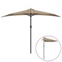 Semicircular balcony umbrella with aluminum pole in taupe color, 300x155cm. by vidaXL, Umbrellas - Ref: Foro24-44594, Price: ...