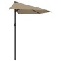 Semicircular balcony umbrella with aluminum pole in taupe color, 300x155cm. by vidaXL, Umbrellas - Ref: Foro24-44594, Price: ...