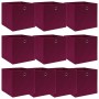 Storage boxes 10 pcs dark red fabric 32x32x32 cm by vidaXL, Storage baskets - Ref: Foro24-288343, Price: 54,38 €, Discount: %