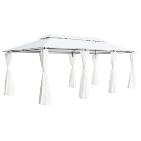 Cenador con cortinas 600x298x270 cm blanco 180g/m² de vidaXL, Carpas y cenadores - Ref: Foro24-310073, Precio: 389,64 €, Desc...