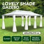 Pavillon mit Vorhängen 600x298x270 cm weiß 180g/m² von vidaXL, Zelte und Pavillons - Ref: Foro24-310073, Preis: 389,64 €, Rab...