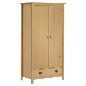 Hill 2-türiger Kleiderschrank aus massivem Kiefernholz 89x50x170cm von vidaXL, Kleiderschränke - Ref: Foro24-288947, Preis: 3...