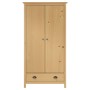 Hill 2-türiger Kleiderschrank aus massivem Kiefernholz 89x50x170cm von vidaXL, Kleiderschränke - Ref: Foro24-288947, Preis: 2...