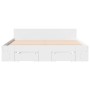 White engineered wood bed with drawers 120x190 cm by vidaXL, Beds and slatted bases - Ref: Foro24-3280776, Price: 185,64 €, D...