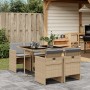 5-teiliges Garten-Essset mit beigen Kissen aus synthetischem Rattan von vidaXL, Gartensets - Ref: Foro24-3277667, Preis: 350,...