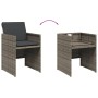 Set de comedor de jardín 11 pzas y cojines ratán sintético gris de vidaXL, Conjuntos de jardín - Ref: Foro24-3277699, Precio:...