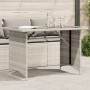 Garden table surface glass PE rattan light gray 110x68x70 cm by vidaXL, Garden tables - Ref: Foro24-366354, Price: 96,10 €, D...