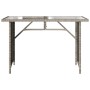 Mesa jardín superficie vidrio ratán PE gris claro 110x68x70 cm de vidaXL, Mesas de jardín - Ref: Foro24-366354, Precio: 96,73...