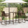 Brauner Outdoor-Stehtisch aus synthetischem Rattan, 70 x 70 x 110 cm von vidaXL, Gartentische - Ref: Foro24-368694, Preis: 12...