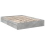 Concrete gray engineered wood bed with drawers 160x200 cm by vidaXL, Beds and slatted bases - Ref: Foro24-3280646, Price: 187...