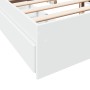 Estructura cama con cajones madera ingeniería blanca 150x200 cm de vidaXL, Camas y somieres - Ref: Foro24-3280650, Precio: 19...